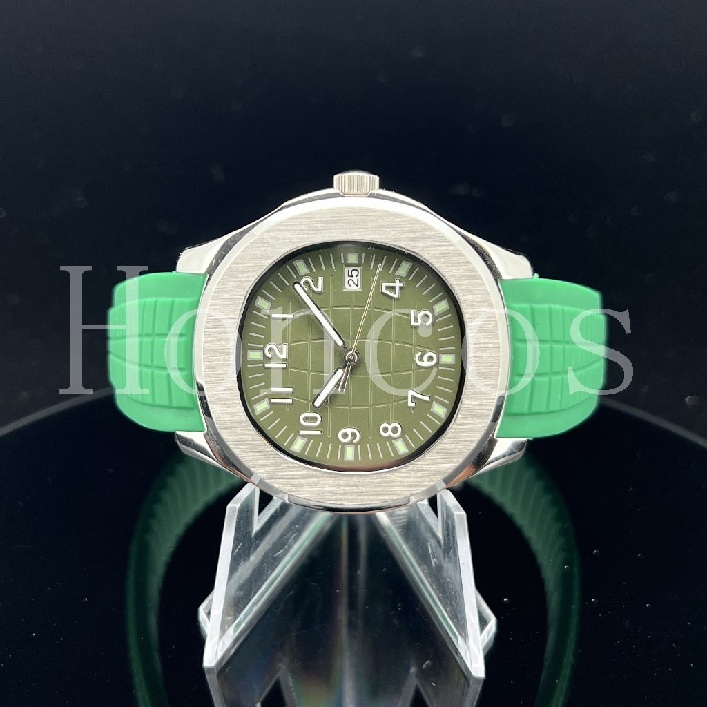 Custom Made Mods Watch Nh35 Movement 5167a Pp Style Khaki Green Lg Rubber Band
